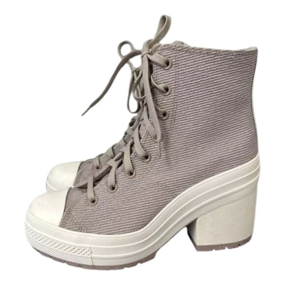 CONVERSE Chuck 70 De Luxe Heel Stone Gray Boots‎ Shoes NEW Men's Size 10.5 - Picture 6 of 13